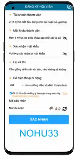 NOHU33 đăng nhập